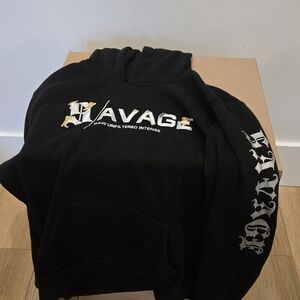 Salvage Black Graphic Kids Hoodie